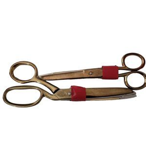 Vintage Richard of Sheffield England Gold Tone Scissors-Pair